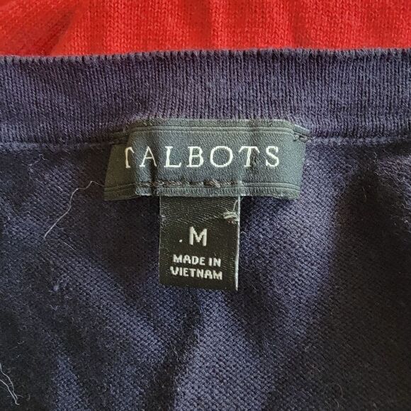 Talbots Button Up Lightweight Cardigan 3/4 Sleeves. Size M. - Picture 4 of 8